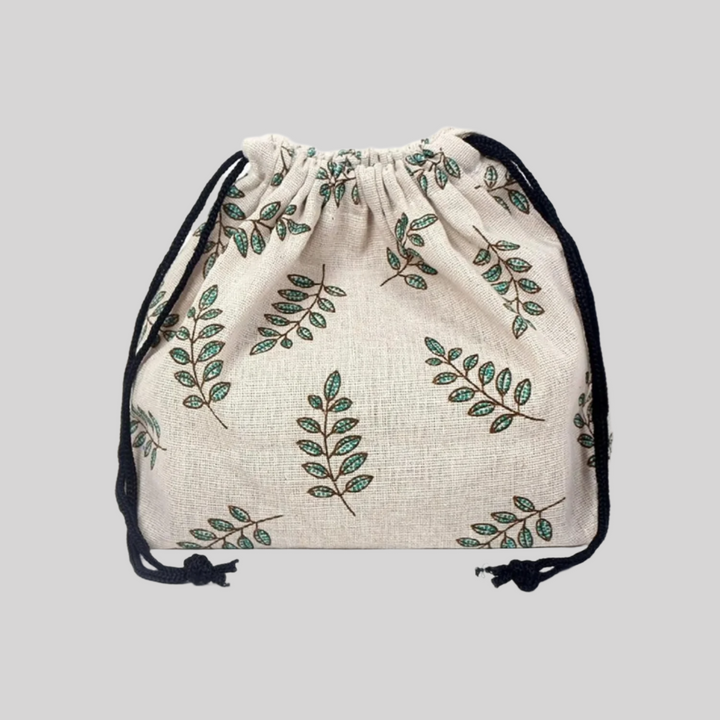 Sac rangement boîte bento beige