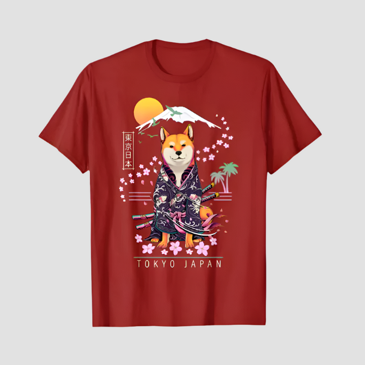 T-shirt Japonais Tokyo Japan Rouge