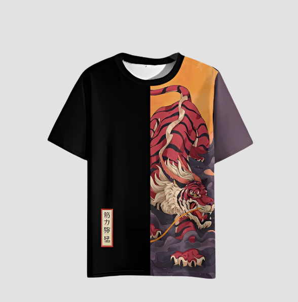 T-shirt Confortable Motif Japonais