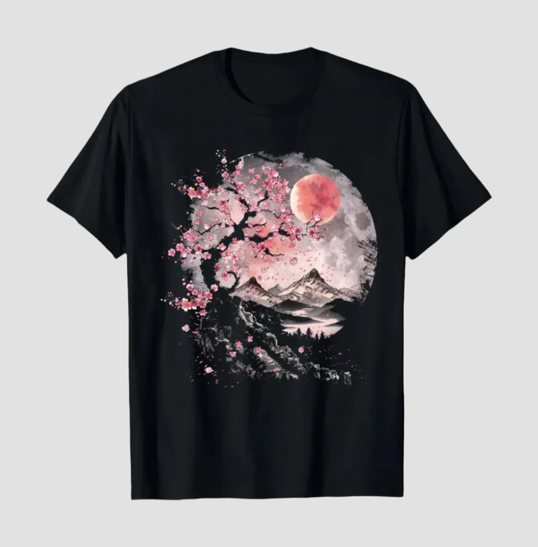 T-shirt Japonais Pleine Lune