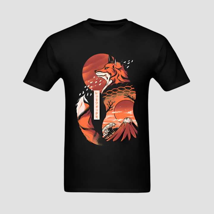 T-shirt Japonais Artistique Renard