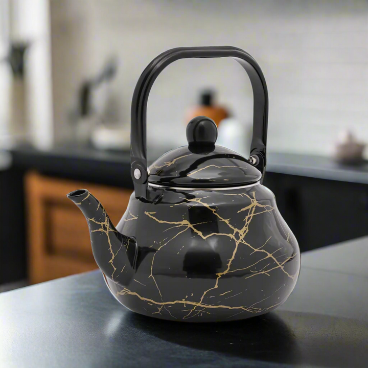 Théière Japonaise Marbrée Noire