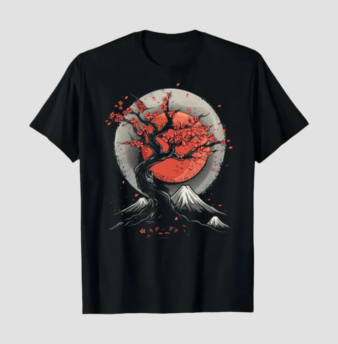 T-shirt Japonais Motif Nocturne