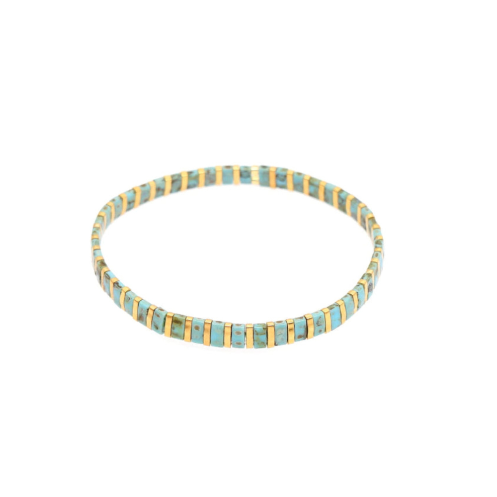 Bracelet Miyuki Tila Turquoise