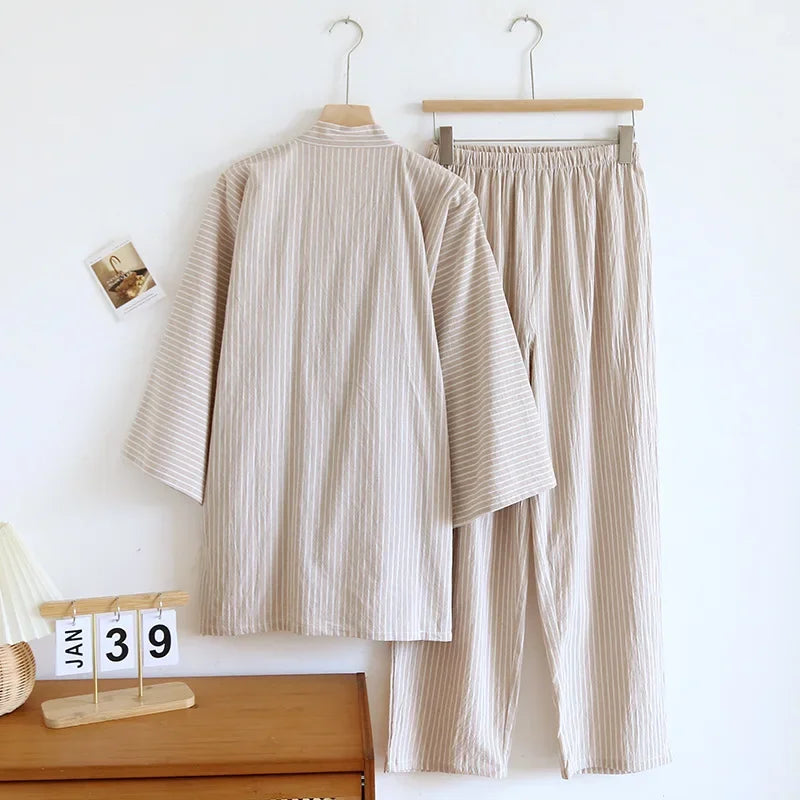 Ensemble Jinbei Pantalon Rayé Dos