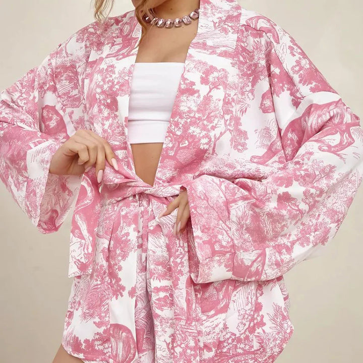 Ensemble Pyjama Japonais Estival Rose