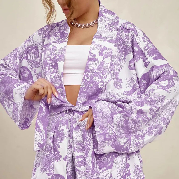 Ensemble Pyjama Japonais Estival Violet