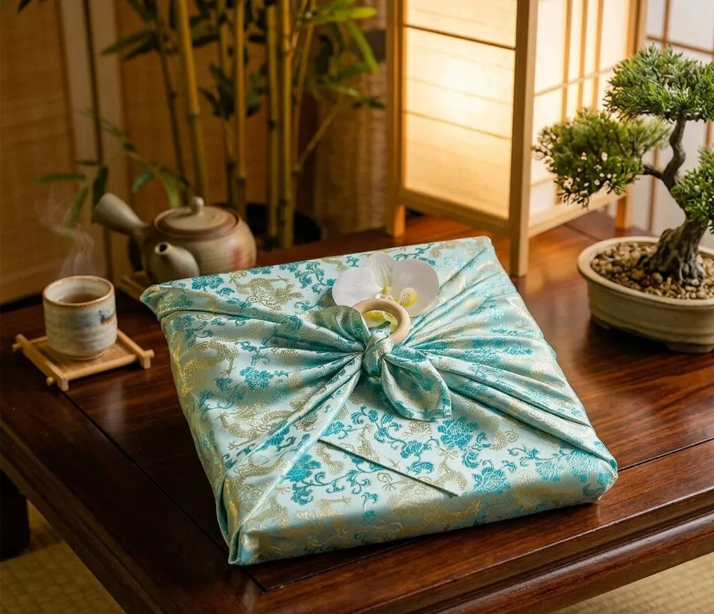 Furoshiki Bleu Élégant Chic