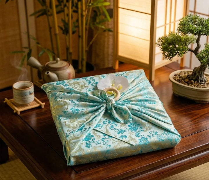 Furoshiki Bleu Élégant Chic