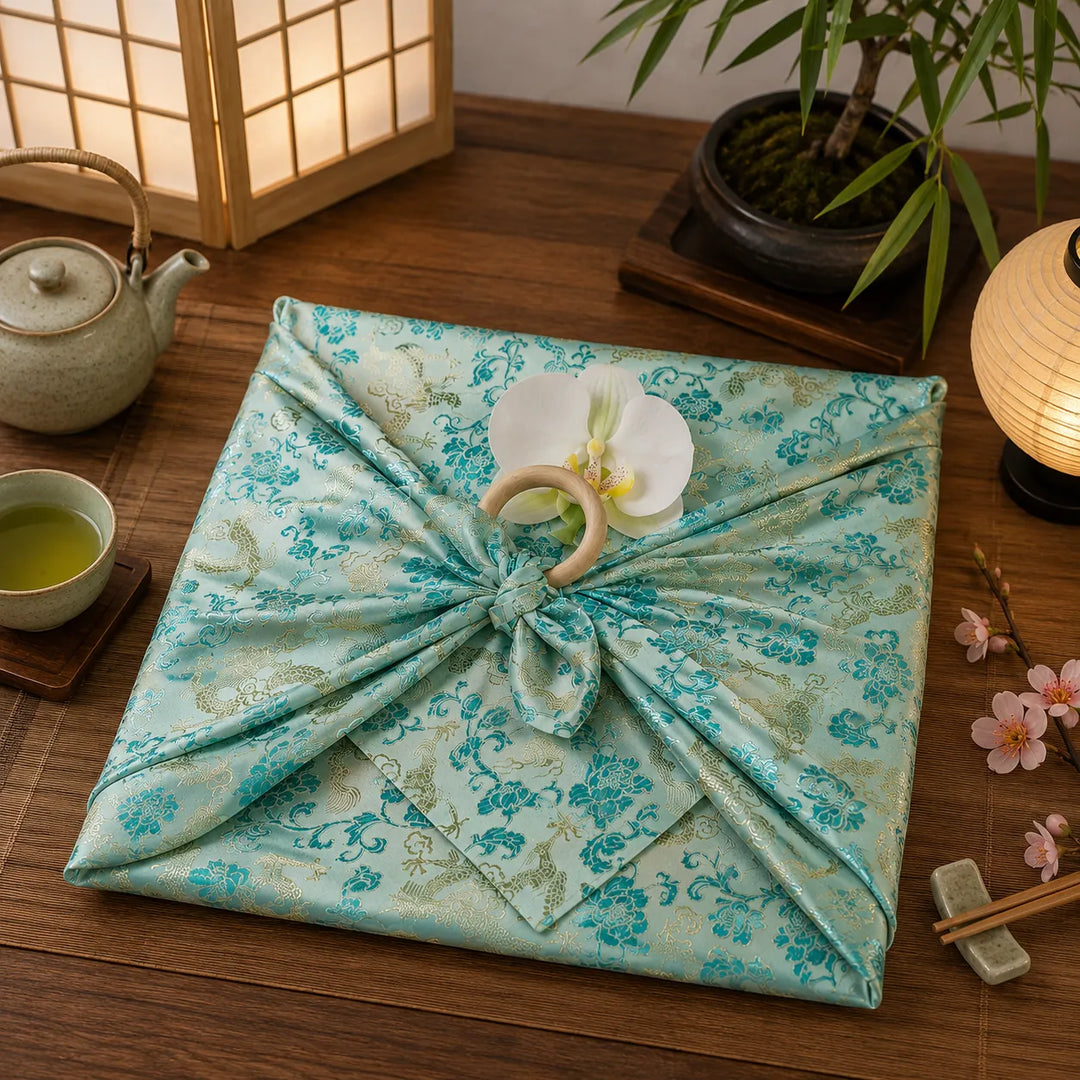Furoshiki Bleu Élégant Unique