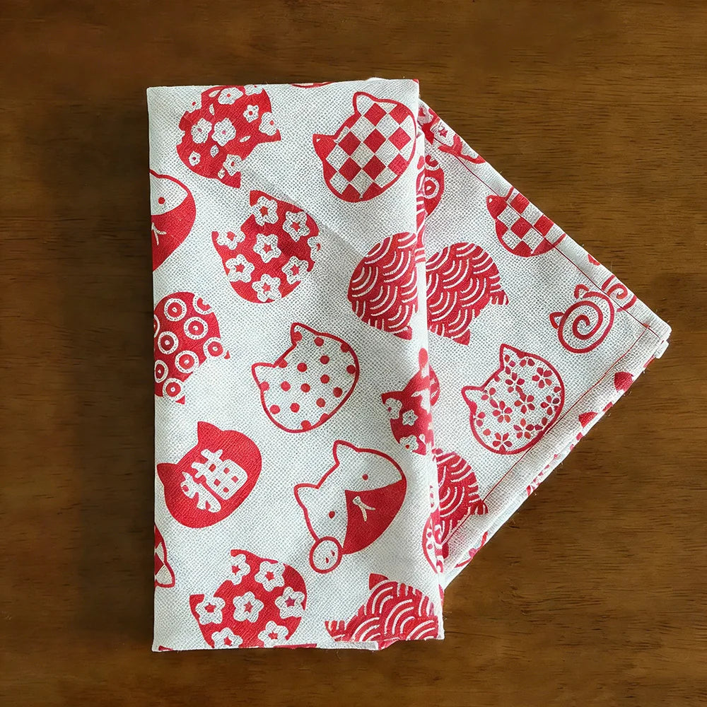 Furoshiki Chat Rouge Légère