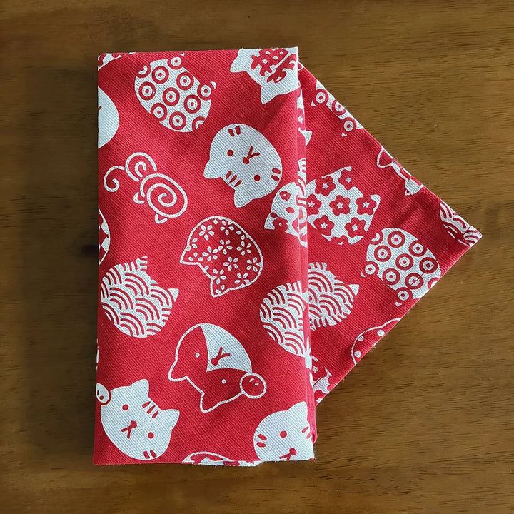 Furoshiki Chat Rouge Unique
