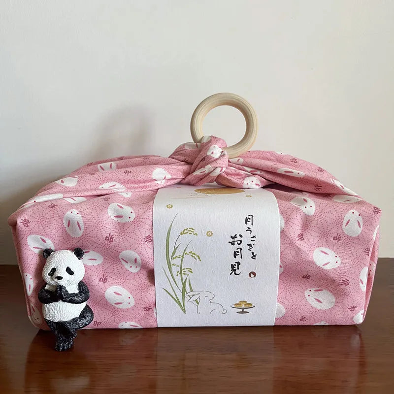 Furoshiki Japonais Lapin Rose