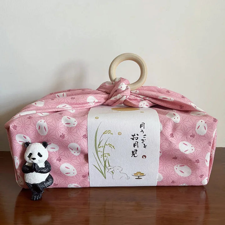 Furoshiki Japonais Lapin Rose
