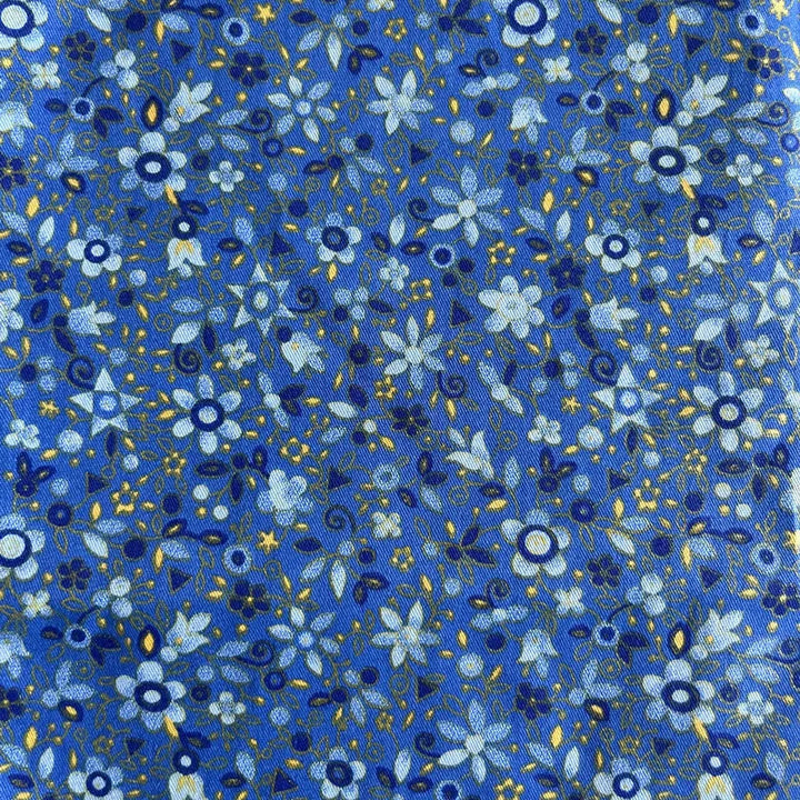 Furoshiki Japonais de Cadeau Bleu à Fleurs