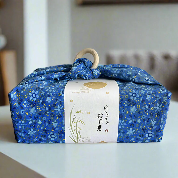 Furoshiki Japonais de Cadeau Bleu Unique
