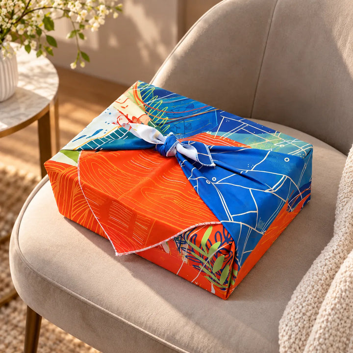 Furoshiki Original Bleu