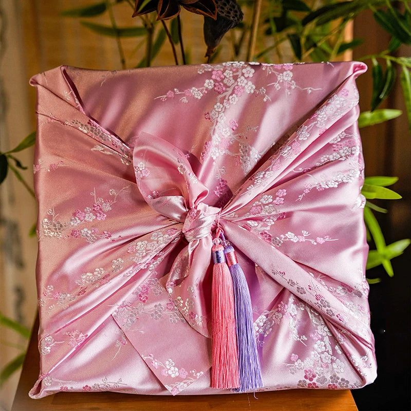 Furoshiki Rose Cerisier Jacquard