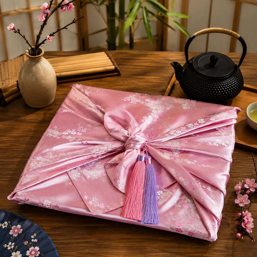 Furoshiki Rose Cerisier Jacquard Chic
