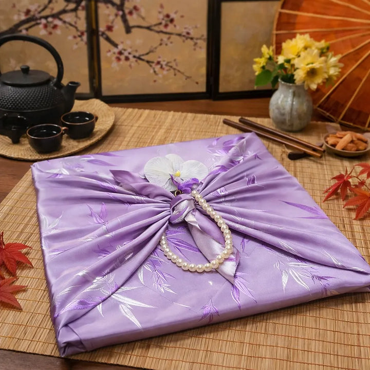 Furoshiki Violet Bambou Unique