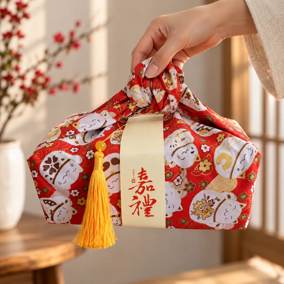 Furoshiki chat porte-bonheur Pratique