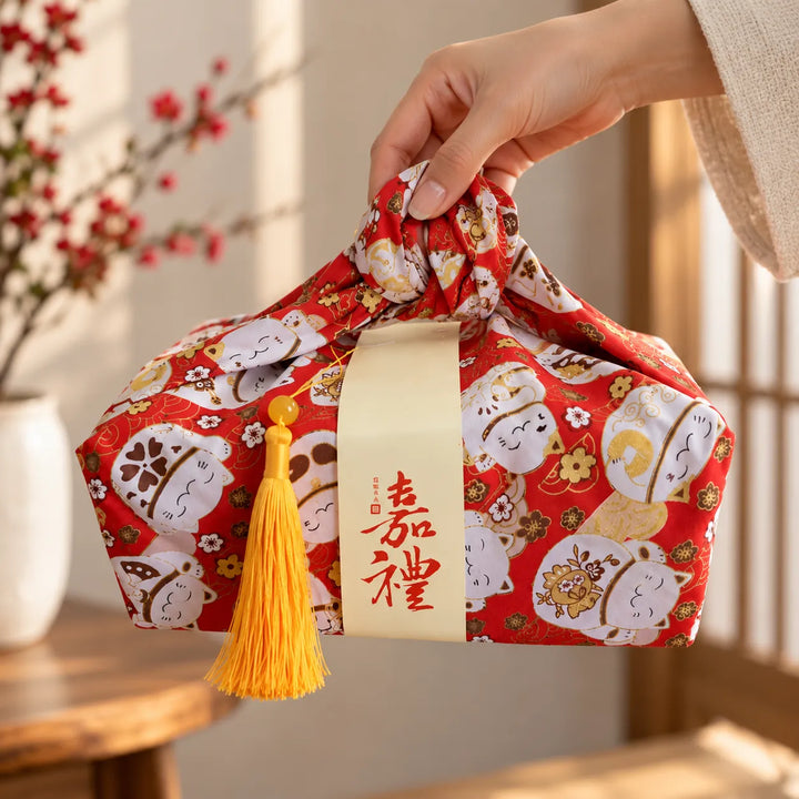 Furoshiki chat porte-bonheur Pratique
