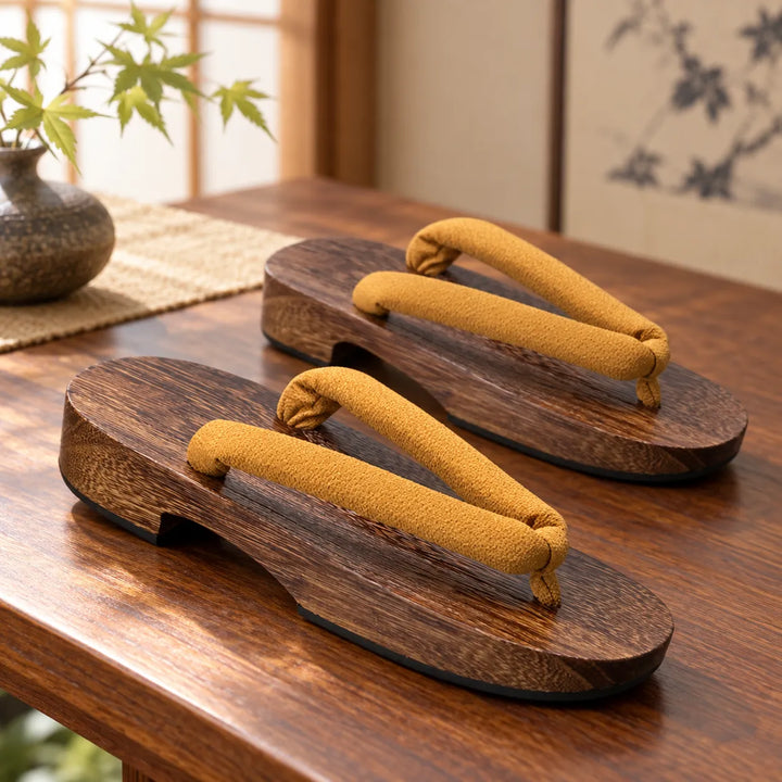 Geta Japonais D’été Femme Jaune
