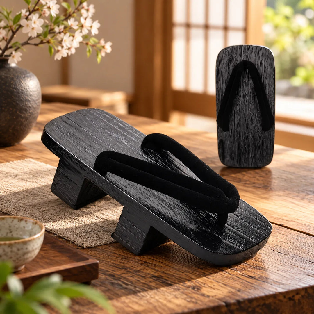 Geta Japonais Noir Beau