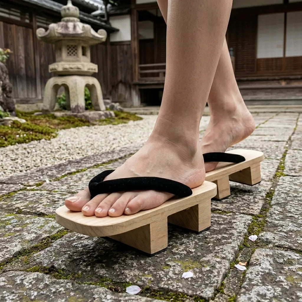 Geta Japonais à Talon Haut
