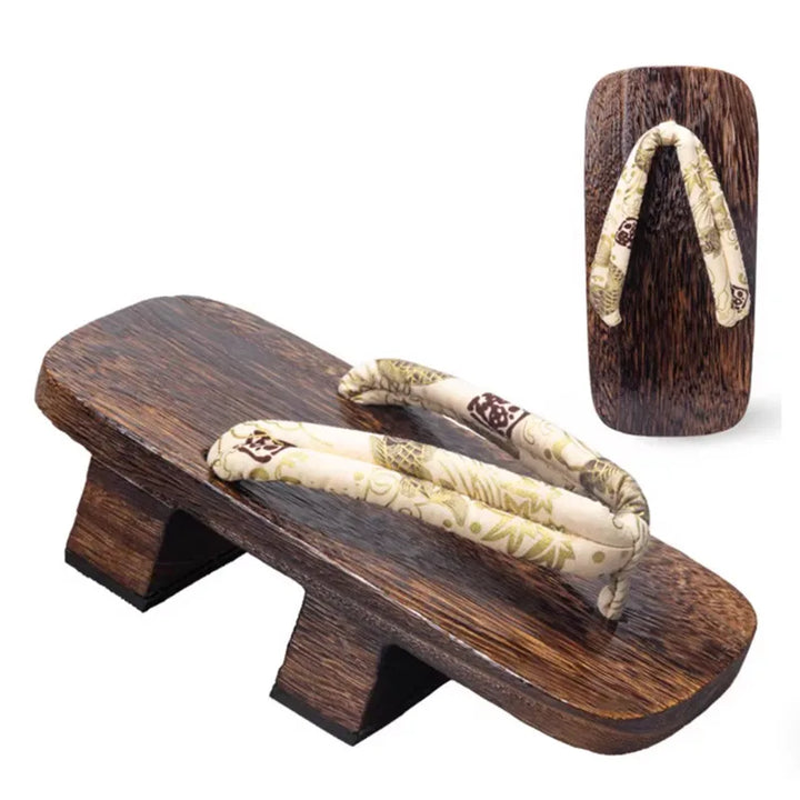 Geta Japonaise Blanc et Or Unique