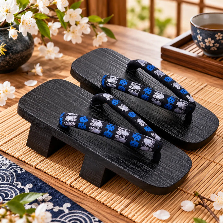 Geta Japonaise à Double Talon Unique