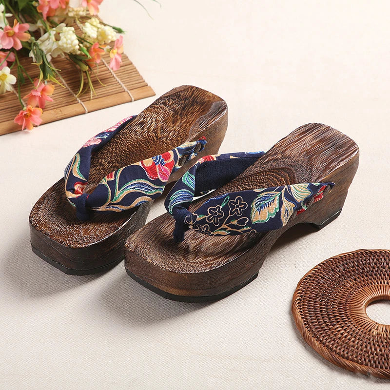 Geta Japonaise Femme à Talon Robuste