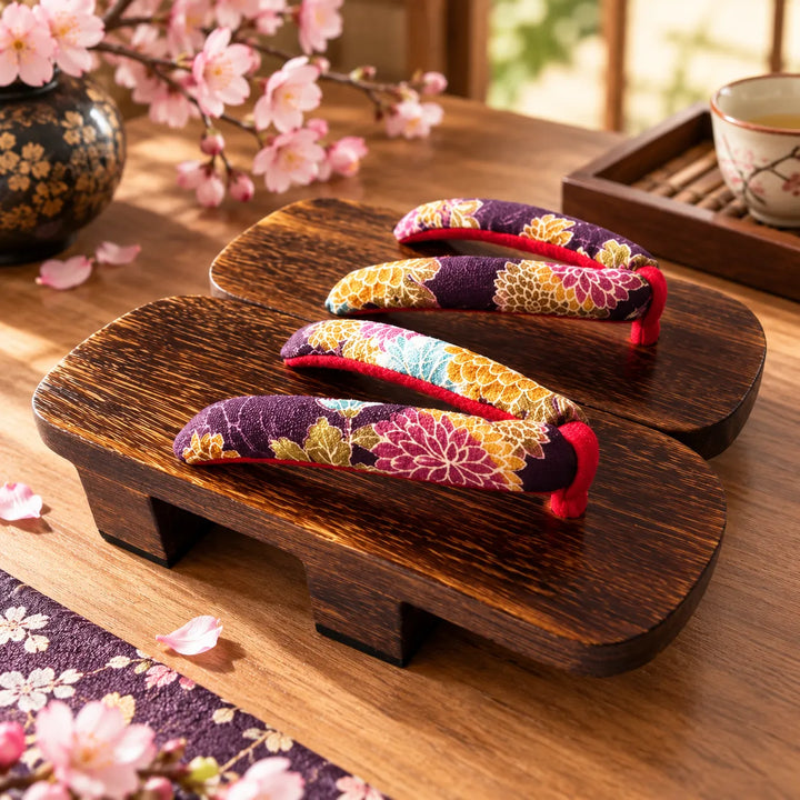 Geta Japonaise Fleurie Chic Classe