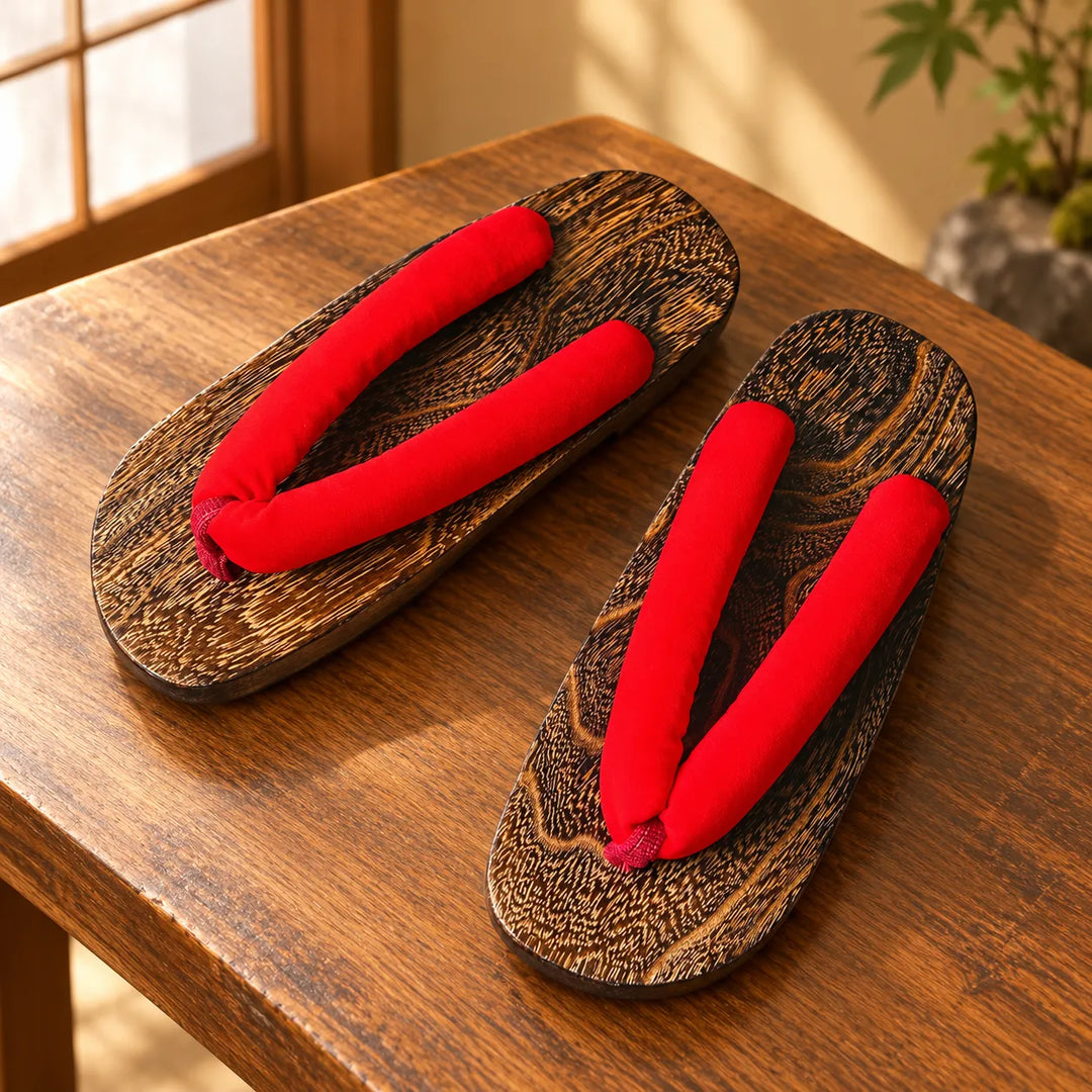 Geta Japonaise Homme Confort Rouge