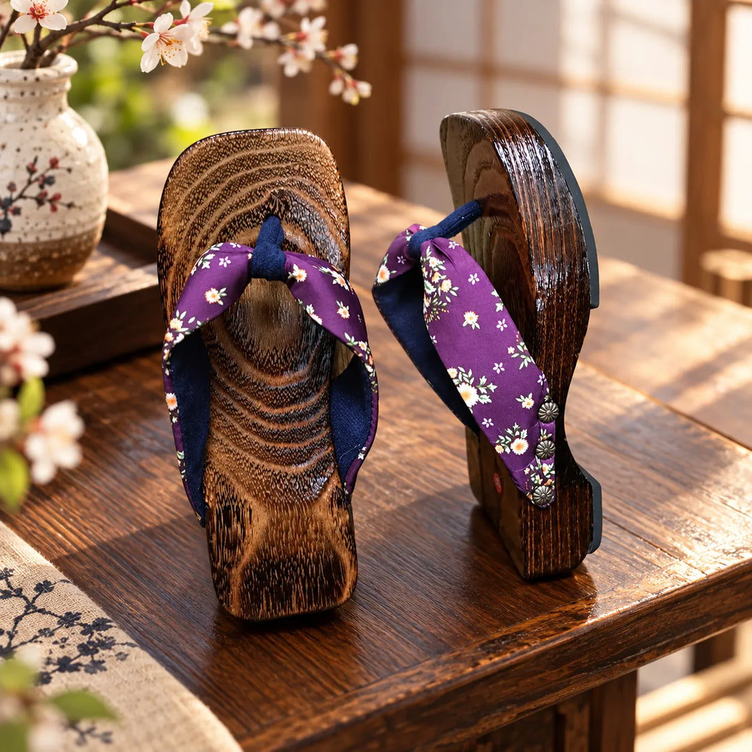 Geta Japonaise à Motif Floral Originale