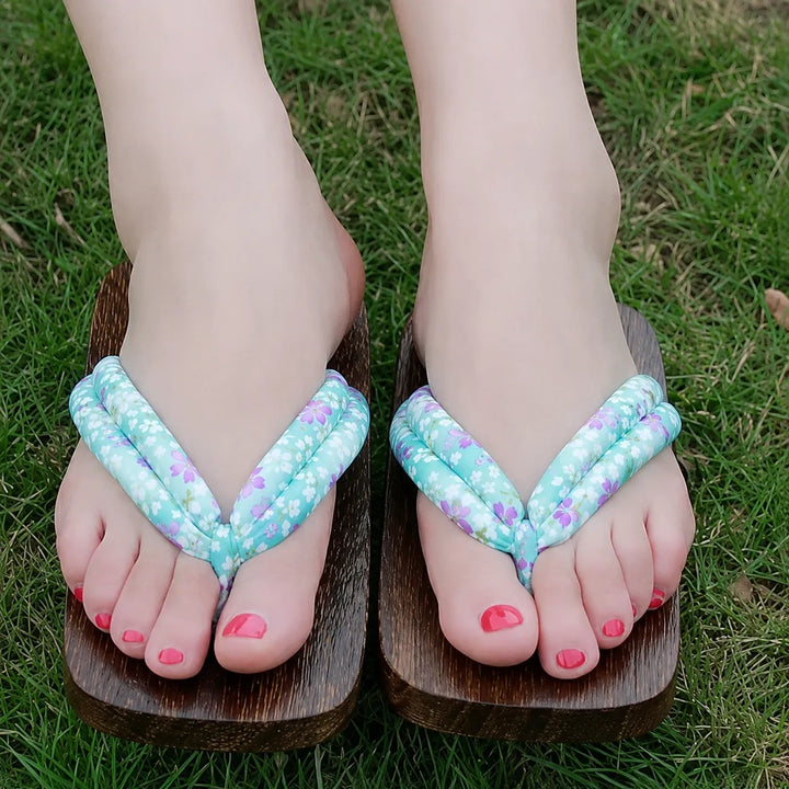 Geta Japonaise Originale Fleurie