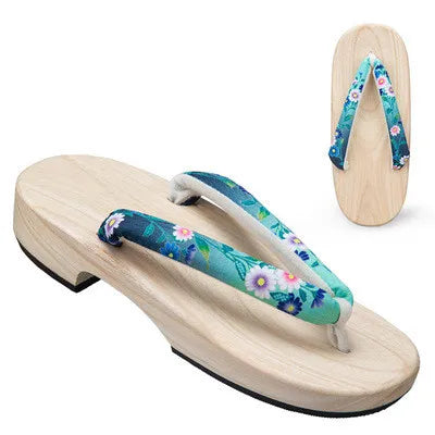Geta Japonaise Plate Fleurie
