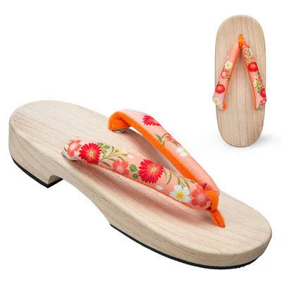 Geta Japonaise Plate Fleurie stylé