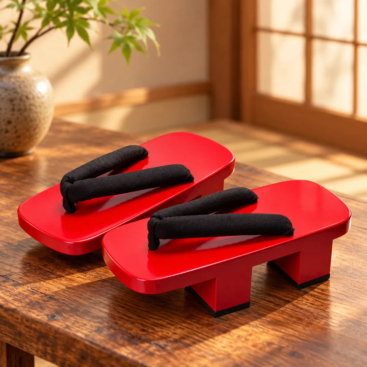 Geta Japonaise Rouge Solide Belle