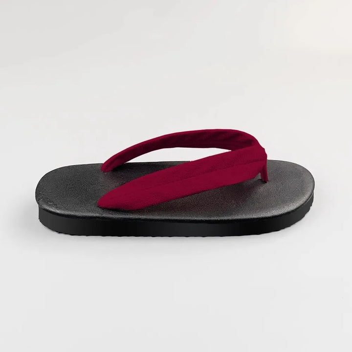 Geta Japonaise Souple Minimaliste Grenat