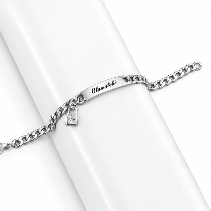 Gourmette Japonaise Personnalisée avec Charm Cadenas