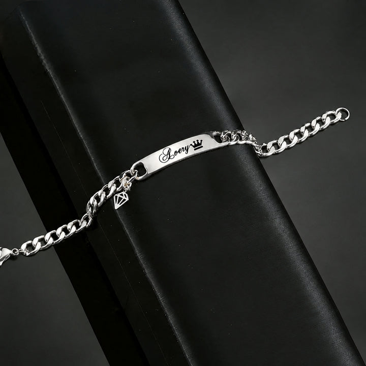 Gourmette Japonaise Personnalisée avec Charm Diamant