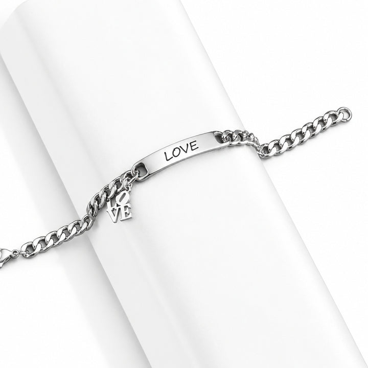 Gourmette Japonaise Personnalisée avec Charm "LOVE"