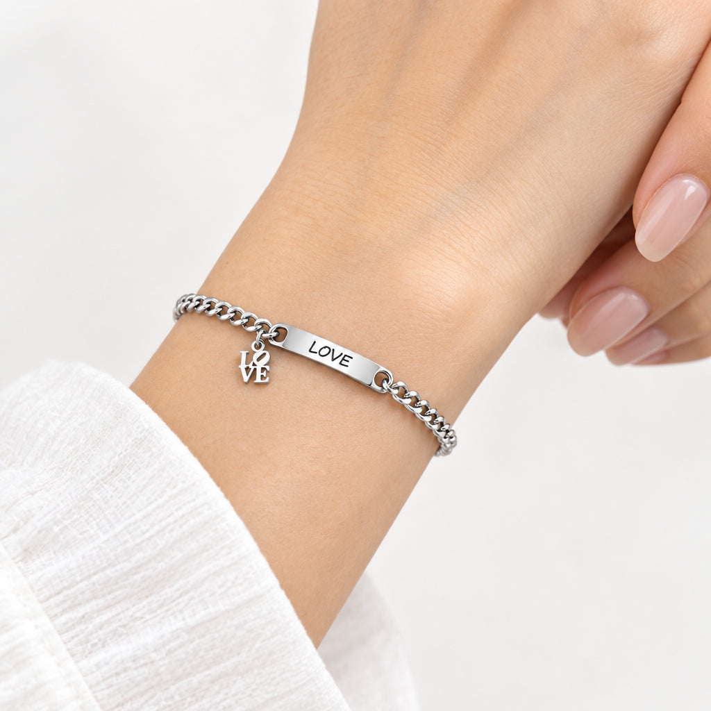 Gourmette Japonaise Personnalisée avec Charm "LOVE" fashion