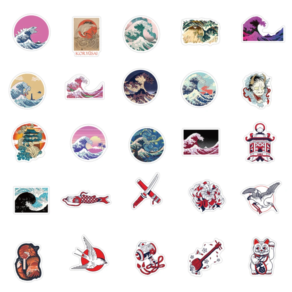 Stickers japonais Ukiyo-e