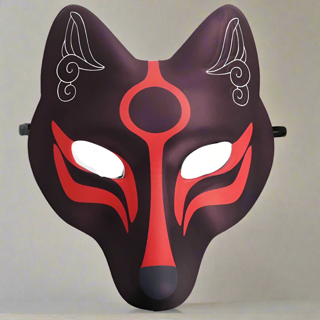 Masque Japonais Kitsune Noir