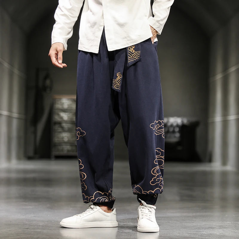 Japanese Men's Wide Leg Pants