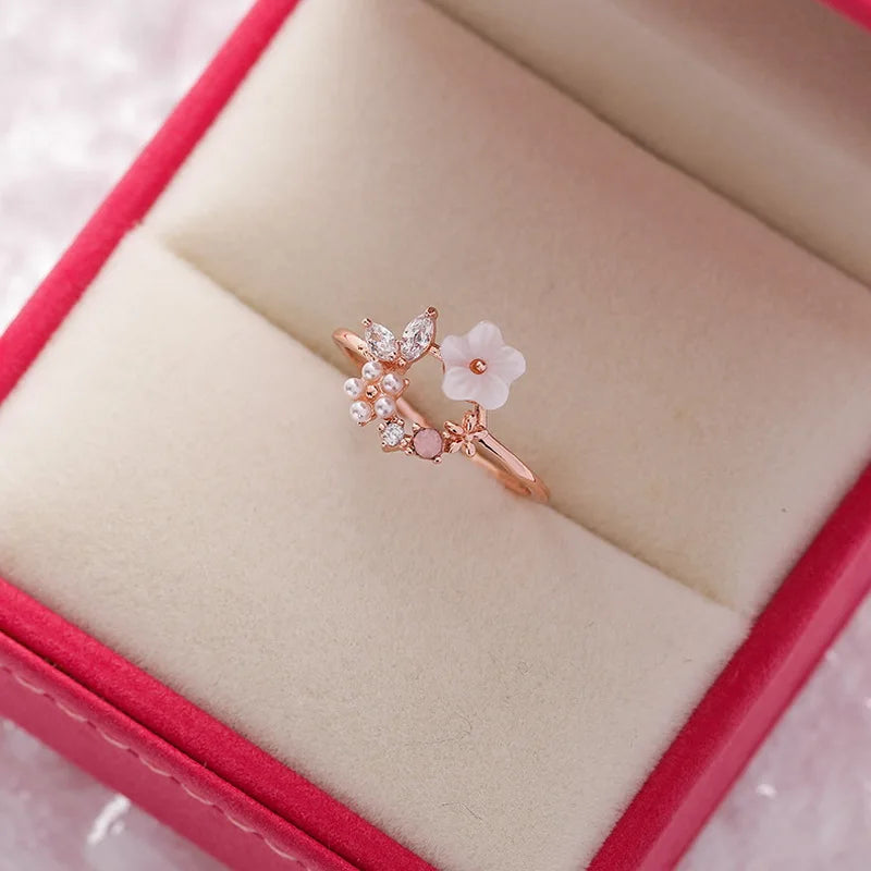 Bague Japonaise Fleur de cristal