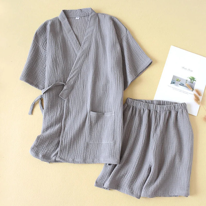 Ensemble de Pyjama Léger Style Japonais 100% coton