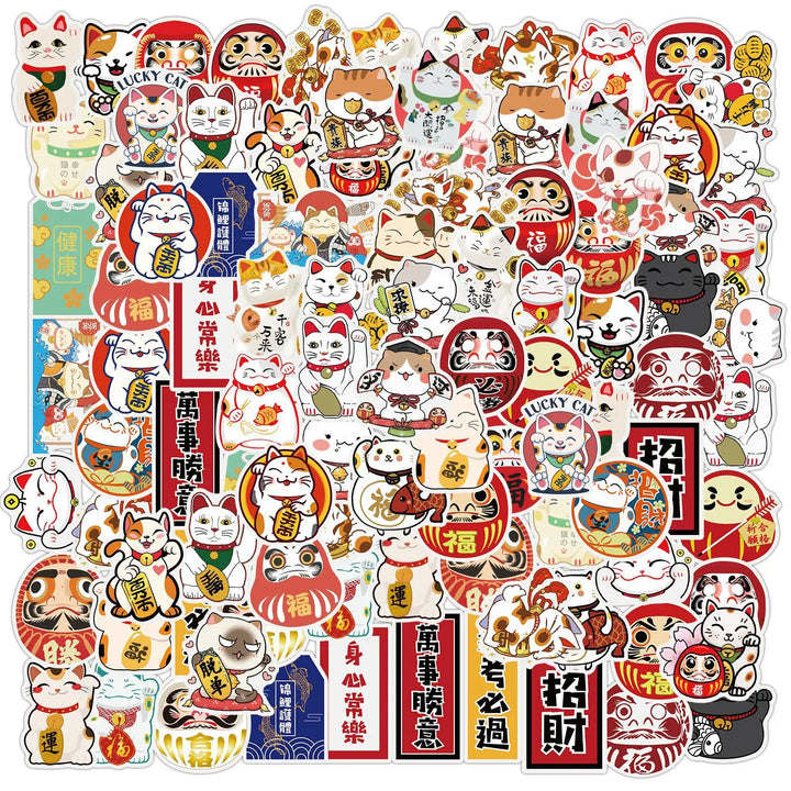 Stickers Chat Porte-Bonheur Japonais